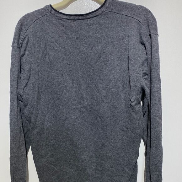 Structure Women's Rib-Knit V-Neck Long Sleeve Sweater In Gray Size L - Picture 7 of 10